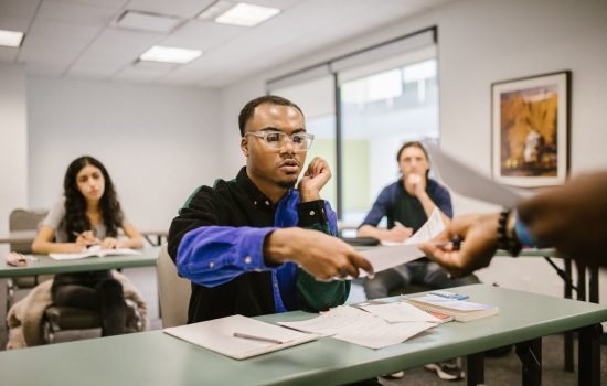 teaching in university class